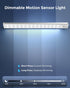 OTWKAY 10.5" 3 Closet Dimmable Counter 2 Pack Under Cabinet Lighting, Wireless Motion Sensor Light Indoor with Color