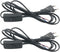 WELWIK 2PCS Light Cord with Switch Plug Black Pure Copper Extension Line 6