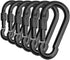 Black & Silver Heavy Duty Bushcraft Locking Thumb Screw Closure, Zinc-Galvanized Steel Carabiner Spring Snap Clip