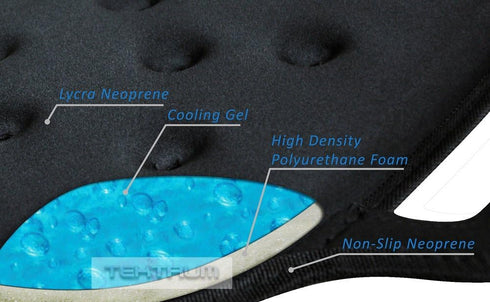 Tailbone, (TD-GS1205-BLK) Tektrum Portable Foldable Cool Gel Orthopedic Seat Cushion with Handle for Travel, Airplane