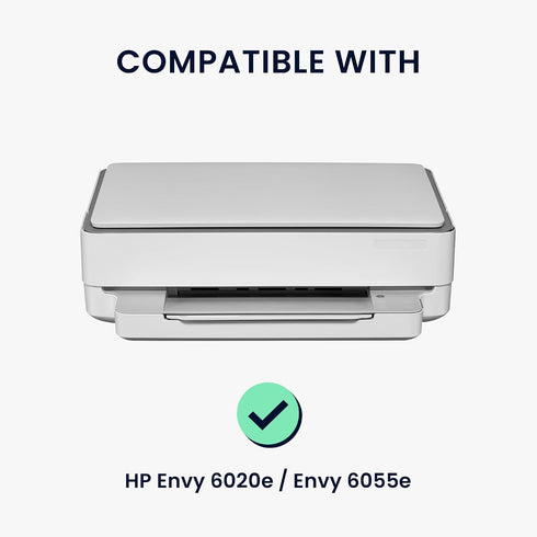 6020e 6055e kwmobile Linen Dust Cover Compatible with HP Envy / Envy Dust Cover - Printer Protection - Dark Grey
