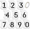 20 Pieces Curb Stencil Kit - 0-9 Numbers Stencils Kit, 14 Mil Plastic, 4 Inch Tall Numbers with Masking Tape