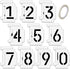 20 Pieces Curb Stencil Kit - 0-9 Numbers Stencils Kit, 14 Mil Plastic, 4 Inch Tall Numbers with Masking Tape