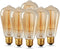 HESSION 6-Pack Vintage Edison Bulbs, ST64 40W E26 Base Amber Glass Warm