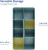 BLUE GINKGO Multipurpose Caddy Organizer, Stackable Plastic Caddy with Handle for Desk, Makeup, Classroom