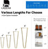La Vane 4 inch (4-Pack), 10cm Hairpin Table Legs Mid-Century Modern Metal Furniture Legs for Coffee Table, Desk