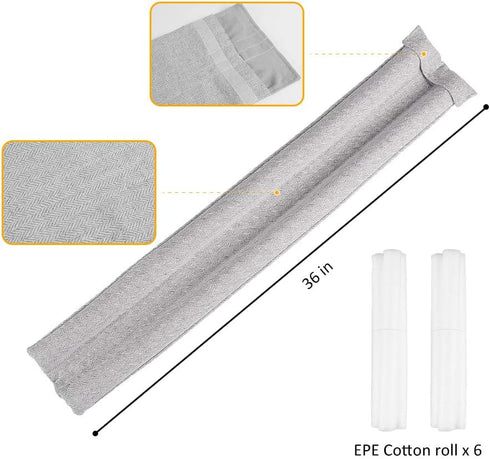 VISEMAN 36 Inch Under Door Stopper, Double Sided Door Noise Blocker, Machine-Washable