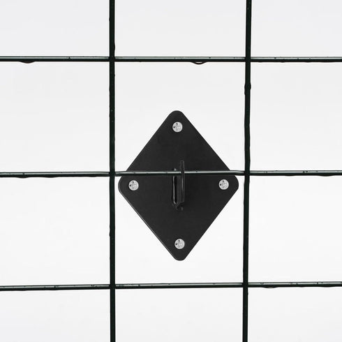 Wall Brackets for Gridwall Panels, Black Mount Brackets with Mounting Hardware (10 Pack)