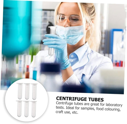 5ml Microcentrifuge Tubes 300PCS, Clear Round Centrifuge Small Sample Bottle Vials for Lab, Plastic Snap Tubes