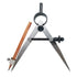 ZLKSKER 4 Inch Woodworking Compass with Pencil Holder, Precision Spring Divider/Scriber for Leather Work and