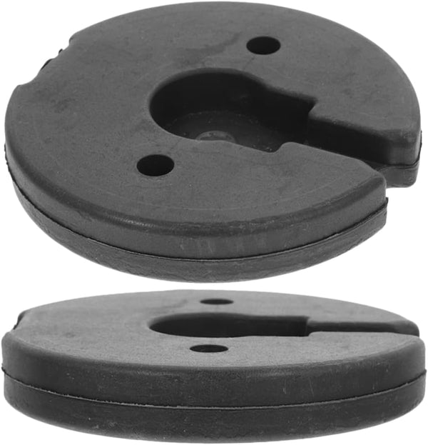 MERRYHAPY 2pcs Heavy-duty Iron Lamp Base Weight Blocks Compact Round Chassis for
