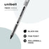 uniball Vision Needle Roller Ball Pen, Stick, Fine 0.7mm, Black Ink, Silver Barrel, Dozen