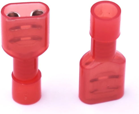 100pcs Fully Insulated Wire Crimp Terminal Nylon Quick Connectors Spade (Female)