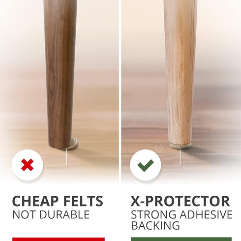 X-PROTECTOR Felt Furniture Pads, 133 PCS Premium Brown and Beige Pads - Best Protectors for Hardwood & Laminate Flooring