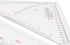 Klanata 405mm Set, (15.9in) Large Marine Navigation Triangle Ruler & Protractor Crystal Clear Acrylic Chart Plotting