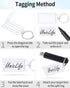 Uniclife 20 Pieces 2 Inch Plastic Key Tags with Ruled Blank Paper Labels, Transparent Covers, and Split Rings