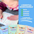 Groovd Set, 4 3-8) Children's Magic Copybooks - Reusable Grooved Writing Books for Kids - Handwriting Practice
