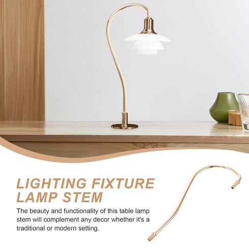 Curved Metal Lamp Rod - Ideal for DIY Lighting Projects