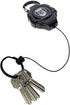 Heavy Duty Retractable Ratchit Keychain Tether Reel for Multiple Keys with Clip, Large Polycarbonate Body