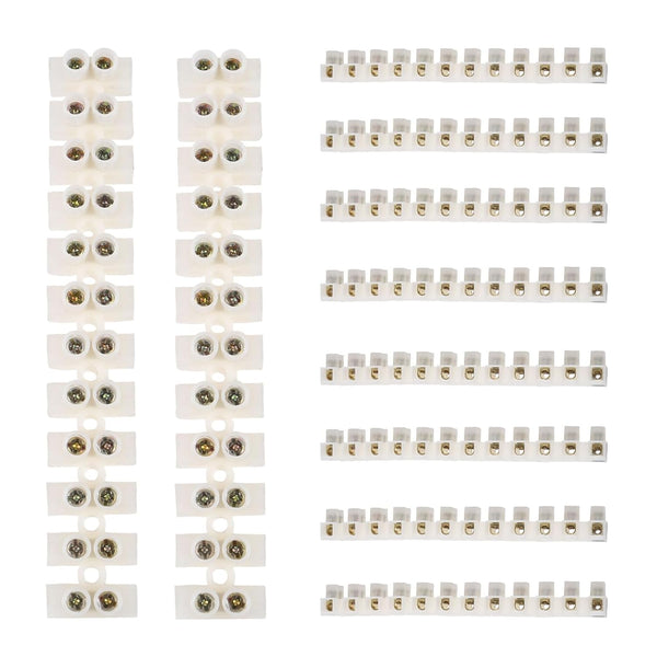DIANN 10pcs Terminal Block Set, 12-Position Dual Row Terminal Strip Screw Terminal Electric Barrier Block for Home