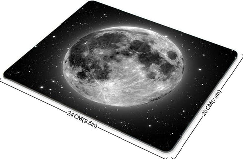 Smooffly Gaming Mouse Pad Custom, Full Moon with Stars in The Background, Non-Slip Thick Rubber Large Mousepad