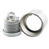 YHXiXi E26 Medium Base Ceramic Lamp Holder with Shade Ring and Bracket Keyless Ceramic Threaded Socket Lighting Fixture