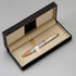 Ballpoint Pen with Gift Box, Retractable 1.0mm Black Ink Pen for Men Women, Refillable, B5 (Rose Gold+Silver)