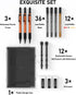 Four Candies 3PCS 1.3mm Mechanical Pencil Set with Case, Metal Heavy Duty Carpenter Pencils, 48 Refill