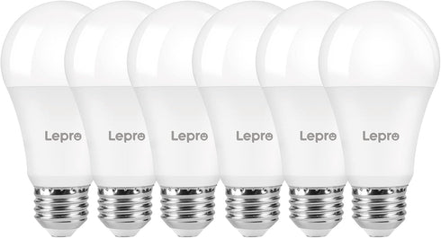 Lepro Dimmable LED Light Bulbs, 100 Watt Equivalent, 14W 1500LM Daylight White 5000K, A19 E26 Medium Base, 6 Pcs
