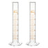 stonylab Graduated Cylinder, 2-Pack B Grade Borosilicate Glass with Stable Hexagonal Base, 50 ml