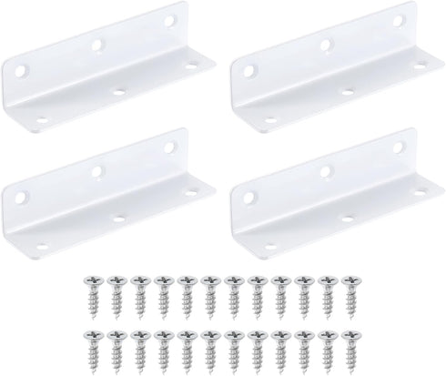 uxcell 4Pcs L-Shaped Brackets Corner Brace, 0.98"x0.98"x3.94" Corner Bracket Shelf Bracket Right