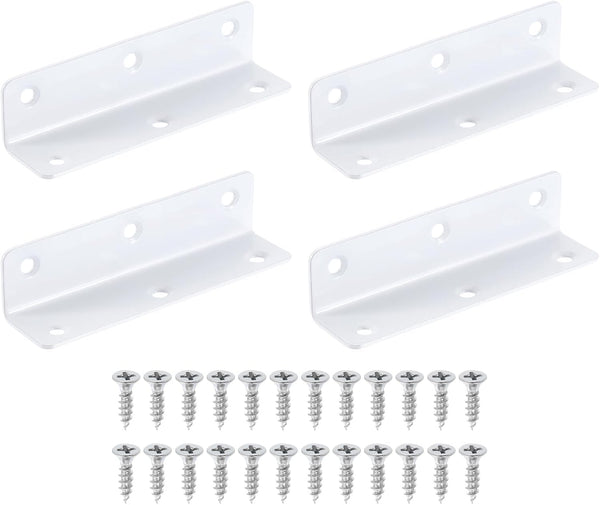 uxcell 4Pcs L-Shaped Brackets Corner Brace, 0.98"x0.98"x3.94" Corner Bracket Shelf Bracket Right