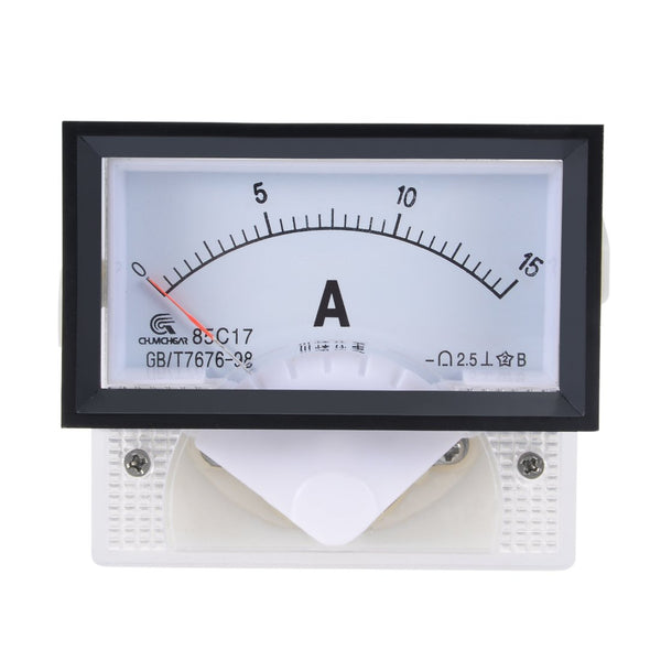 uxcell DC 0-15A Analog Current Panel Meter 85C17 for Circuit Testing, Charging Battery Gauge (Pack of 1)