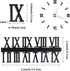 Clock Numerals Kit, DIY Digital Clock Numbers, Arabic and Roman Number Replacement Parts, Black Silver Gold (6 Pieces)