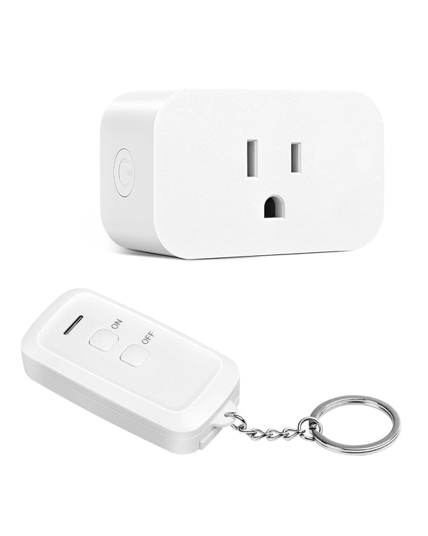 DEWENWILS Indoor Remote Control Outlet, Wireless Remote Light Switch, 15A/1875W, 100ft RF Range