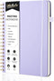 WEMATE Simplified Meeting Notebook, 200 Pages with Action Items, PU Leather Hardcover for Project Planner - Light Purple