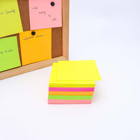 Non-Sticky Notes Memo Paper Squares, 3.35x3.35 in, 500 Sheets, Colorful Memo Pads for Writing