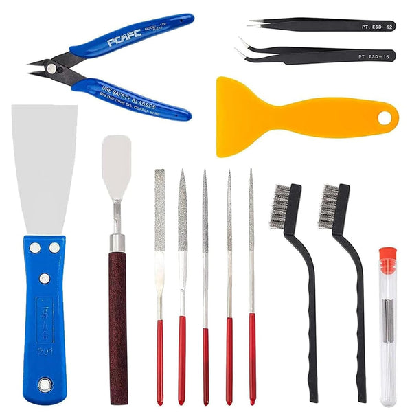 23Pcs 3D Printer Tool Kit, Accessories Removal Tools Includes Nozzle Cleaning Kit, Putty Knife Scraper, Brushes