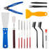 23Pcs 3D Printer Tool Kit, Accessories Removal Tools Includes Nozzle Cleaning Kit, Putty Knife Scraper, Brushes