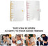 Cute Binder 2pcs Clear A6 6- Ring Binder Cover Notebook Shell Refillable Planner Binder Cover Protector Snap Button Closure Loose Leaf Folder for Meeting Travel Office Office Decor by STOBOK