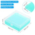 PATIKIL 100 Well Centrifuge Tube Freezer Storage Box, 2 Pcs Polypropylene Lockable Tube Rack for 1.5/1.8/2ML Tubes Vials Samples, Green