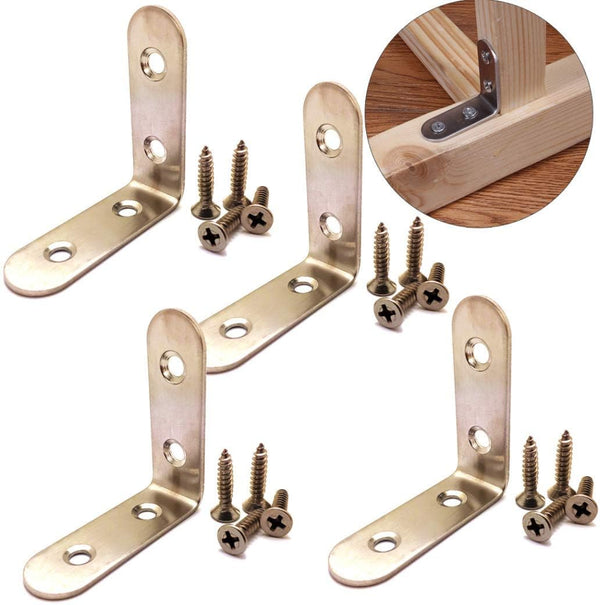 ZHome 505017MM Stainless Steel L Shape Corner Bracket Wall Shelves Hanging Brace Joint