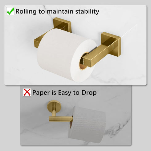 Commercial FEILERN Toilet Paper Holder Wall Mounted Post Pivoting Square Tissue Holders Roll Holder Hangers