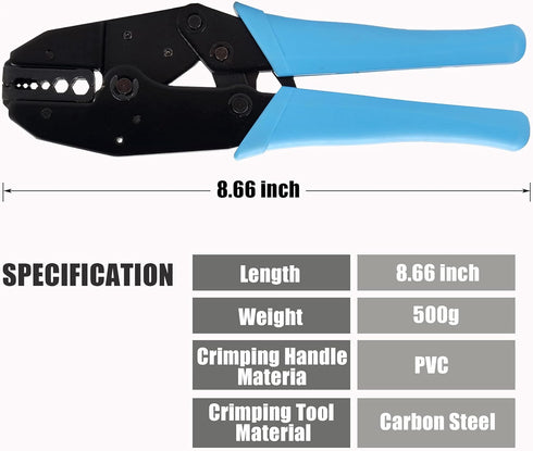 BNC RG58 Plug Crimp Connector and Striping Crimp Tool for RG58 RG59, Pack of 10