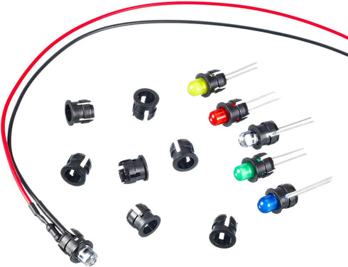 200 5 mm 5 mm Bulb Mudder Pieces LED Holder Black Plastic Light Emitting Diode Clips Display Panel LED Light Bezel