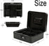 9.84" 7.87" 3.54", Decaller Large Cash Box with Combination Lock, Metal Money Box with Removable Tray, x x Black