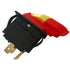 125/250V 4 Pins Electromagnetic Push Button Switch On Off Key Switches with 6.3 Male Tab for Power Tools 16(10) A