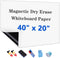 Magnetic White Board Paper, 40"x 20" Dry Erase Board Set for Wall with Marker, Eraser, and Magnets for Office