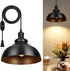 Lightess Black Pendant Lights Dimmable with Plug in Cord and ON/Off Dimmer