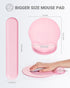 Ergonomic Mouse Pad Wrist Support Set, Memory Foam Keyboard Rest, Non-Slip Base Mousepad, Pink Set